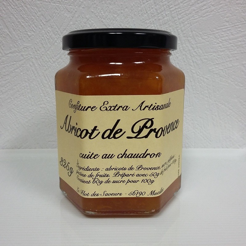 Confiture artisanale d'abricot de provencecuite au chaudron325g
